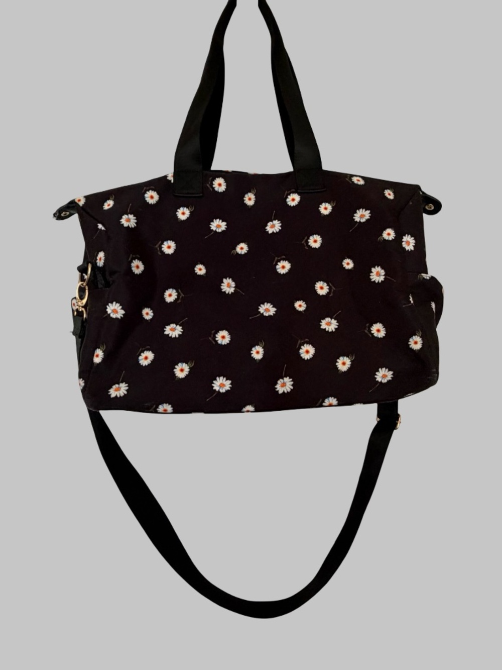 Alice + Olivia by Stacey Bendet Stace Face Zip Pull  Daisy Print Duffel Bag